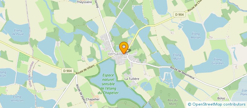 localisation de l'entreprise MIRAGE ASSO  VERSAILLEUX