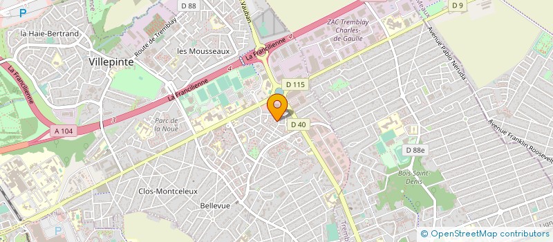 localisation de l'entreprise MIRAL à VILLEPINTE