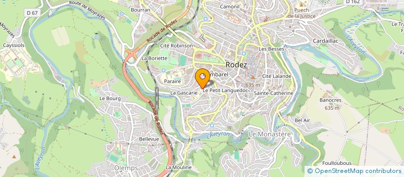 localisation de l'entreprise MIRAL FAYEL MONTROZIER  RODEZ