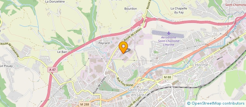localisation de l'entreprise MIRALU à SAINT-CHAMOND