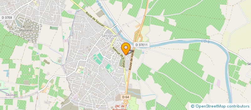 localisation de l'entreprise MIRANDA VENDRES POINT CHAUD  SERIGNAN