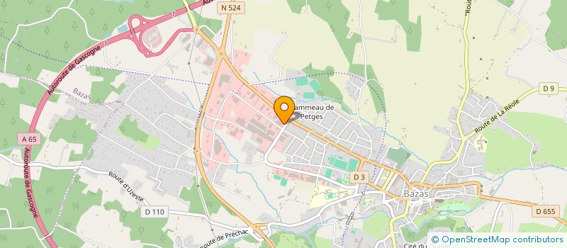 localisation de l'entreprise MIRANE à BAZAS