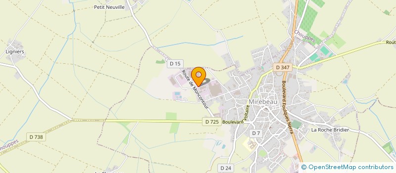 localisation de l'entreprise MIREBEAU OVOPRODUITS S.A.M.O.  MIREBEAU
