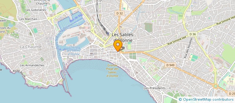 localisation de l'entreprise MIREILLE OASIS à LES SABLES D'OLONNE