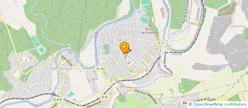 localisation de l'entreprise MIRFJ (MODELISME ET IMPRESSION 3D RESEAU FERROVIAIRE DE JOEUF)  JUF