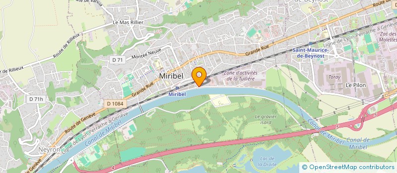 localisation de l'entreprise MIRIBEL RHONE RIVAGE - M2R à MIRIBEL