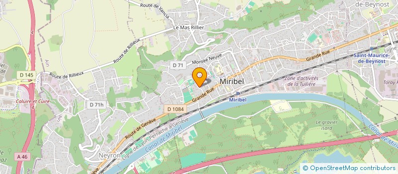 localisation de l'entreprise MIRIBEL TENNIS CLUB à MIRIBEL
