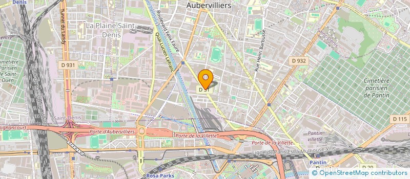 localisation de l'entreprise MIROITERIE 93 à AUBERVILLIERS