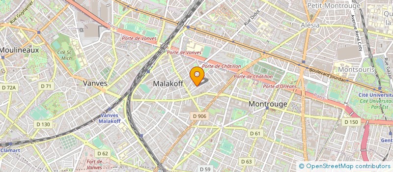 localisation de l'entreprise MIROITERIE ALUMINIUM MIRAL à MALAKOFF