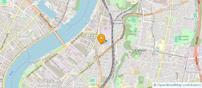 localisation de l'entreprise MIROITERIE BASTIDIENNE  CENON