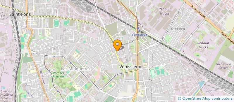 localisation de l'entreprise MIROITERIE DE VENISSIEUX  VENISSIEUX