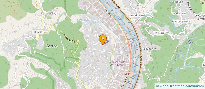 localisation de l'entreprise MIROITERIE DES VALLEES à CARROS