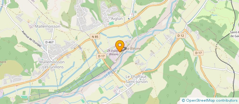 localisation de l'entreprise MIROITERIE DIGNOISE à AIGLUN