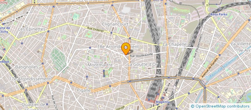 localisation de l'entreprise MIROITERIE DU 18 EME à PARIS