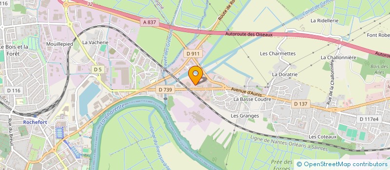 localisation de l'entreprise MIROITERIE DU LITTORAL à TONNAY CHARENTE