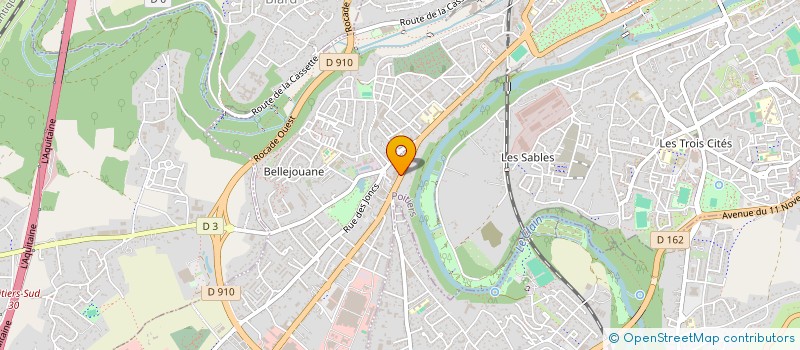 localisation de l'entreprise MIROITERIE DU POITOU à POITIERS