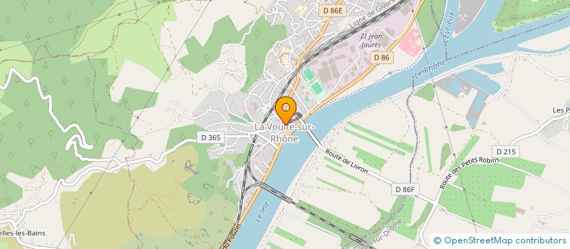localisation de l'entreprise MIROITERIE DURAND à LA VOULTE-SUR-RHONE
