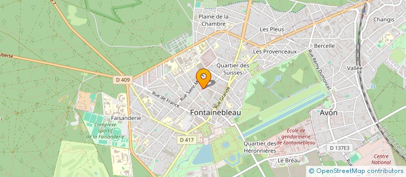 localisation de l'entreprise MIROITERIE ESPACE à FONTAINEBLEAU