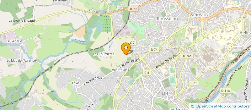 localisation de l'entreprise MIROITERIE GBM  ISLE