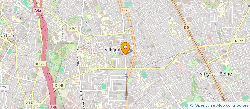 localisation de l'entreprise MIROITERIE JEAN JAURES à VILLEJUIF