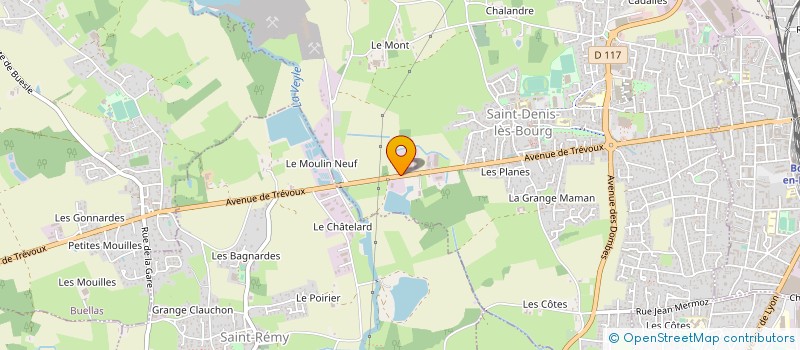localisation de l'entreprise MIROITERIE JOSSERAND à SAINT-DENIS-LES-BOURG
