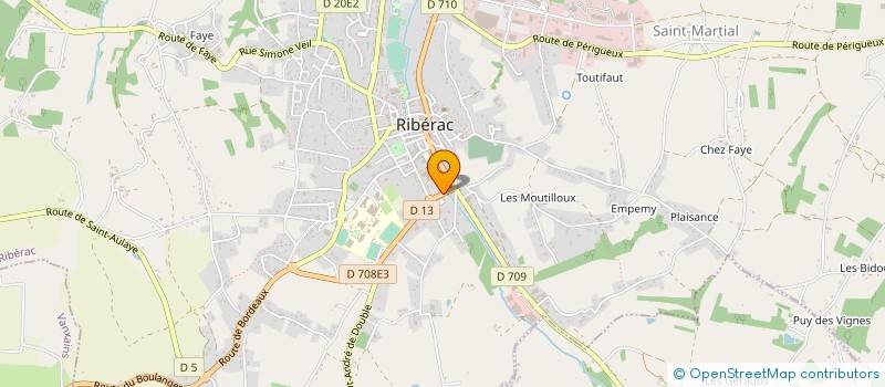 localisation de l'entreprise MIROITERIE LAMOTHE à RIBERAC
