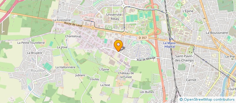 localisation de l'entreprise MIROITERIE LEBRUN à LE MANS