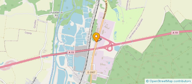 localisation de l'entreprise MIROITERIE LOTTIER  FONTENAY-SUR-LOING