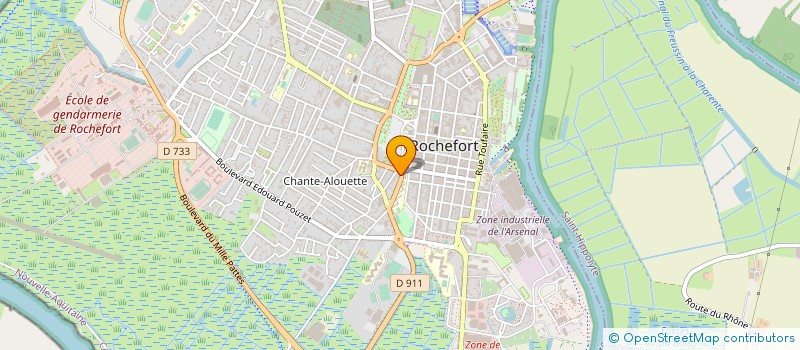 localisation de l'entreprise MIROITERIE ROCHEFORTAISE à ROCHEFORT