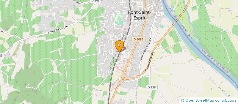 localisation de l'entreprise MIROITERIE VAL GLASS EURL à PONT ST ESPRIT