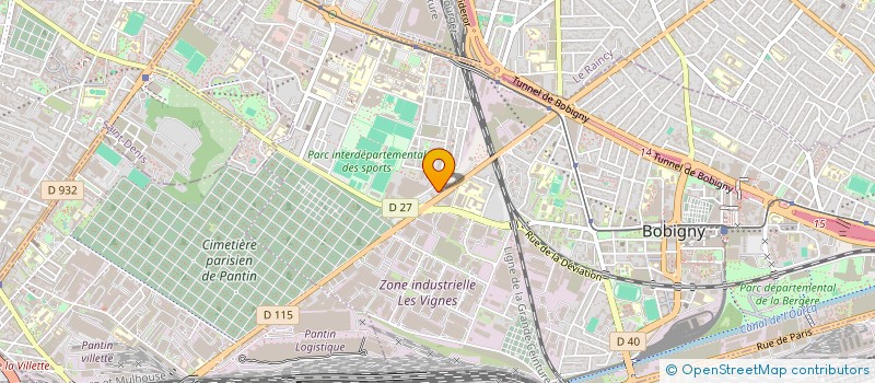 localisation de l'entreprise MIROITERIE VITRERIE BRUSCINO à BOBIGNY