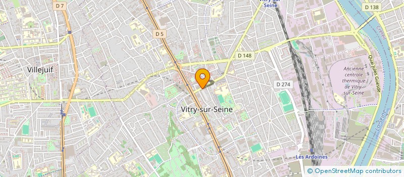 localisation de l'entreprise MIROITERIE VITRERIE CHEMOUNY à VITRY-SUR-SEINE