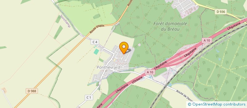 localisation de l'entreprise MIROITERIE VITRERIE FERREIRA  PONTHEVRARD