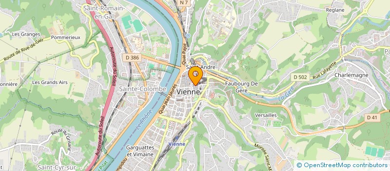 localisation de l'entreprise MIROITERIE VITRERIE NOUVELLE à VIENNE