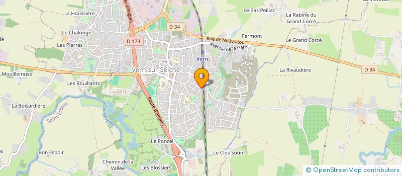 localisation de l'entreprise MIROITERIE VITRERIE SERVICES à VERN-SUR-SEICHE