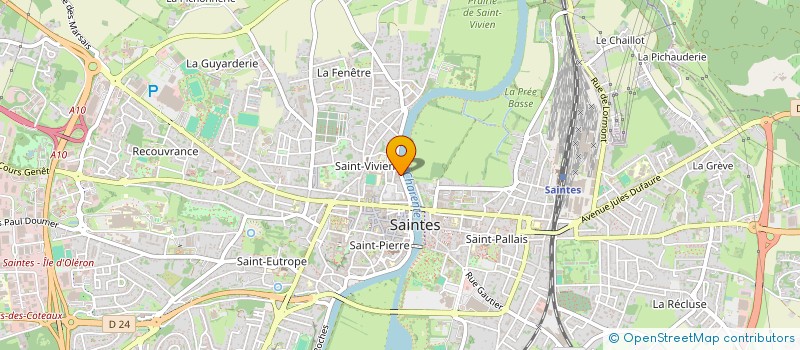 localisation de l'entreprise MIROITERIES DES CHARENTES à SAINTES