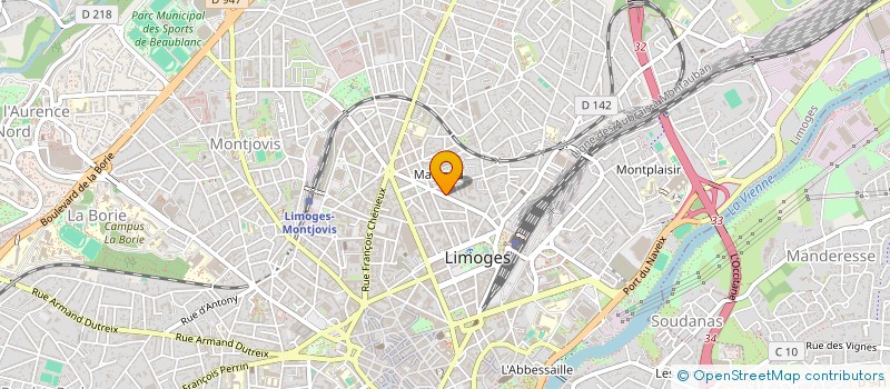 localisation de l'entreprise MIROITERIES DU LIMOUSIN à LIMOGES