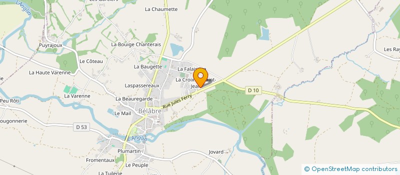 localisation de l'entreprise MISCAMA à BELABRE