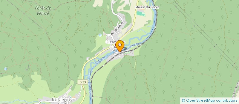 localisation de l'entreprise MISE EN SCENE  GISSEY-SUR-OUCHE