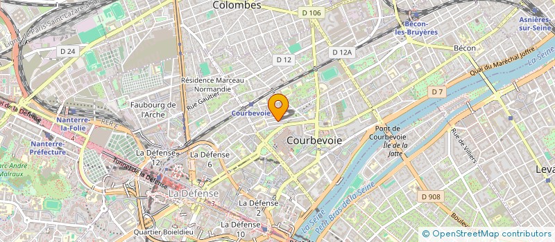 localisation de l'entreprise MISE EN SCENE à COURBEVOIE
