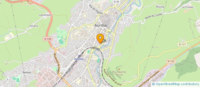 localisation de l'entreprise MISE EN VALEUR DES VESTIGES DE L'ABBAYE SAINT GERAUD à AURILLAC