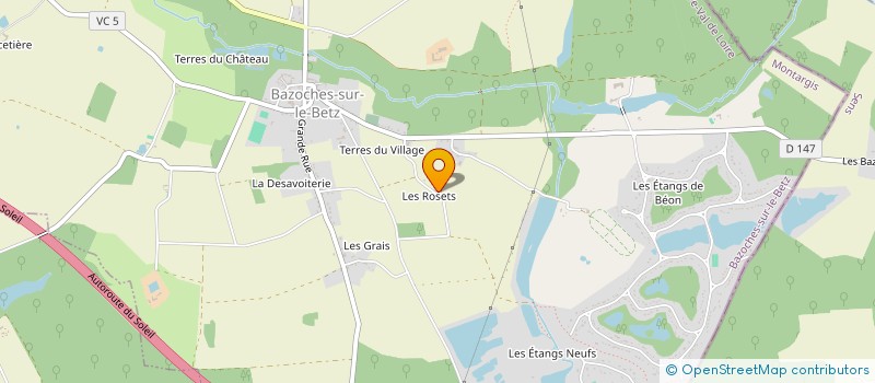 localisation de l'entreprise MISS DAISY PROD à BAZOCHES-SUR-LE-BETZ