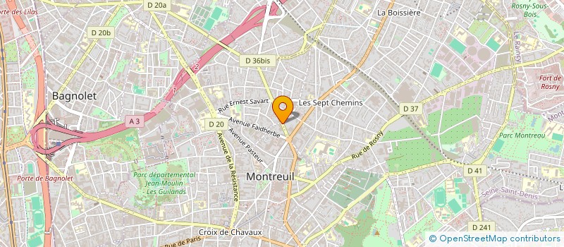 localisation de l'entreprise MISS-TRALE à MONTREUIL