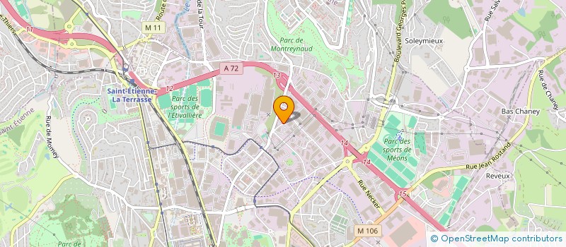 localisation de l'entreprise MISSION CATHOLIQUE POLONAISE.  SAINT-ETIENNE