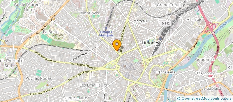 localisation de l'entreprise MISSION CERILLAN à LIMOGES