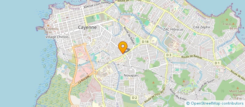 localisation de l'entreprise MISSION DU PLEIN EVANGILE  CAYENNE