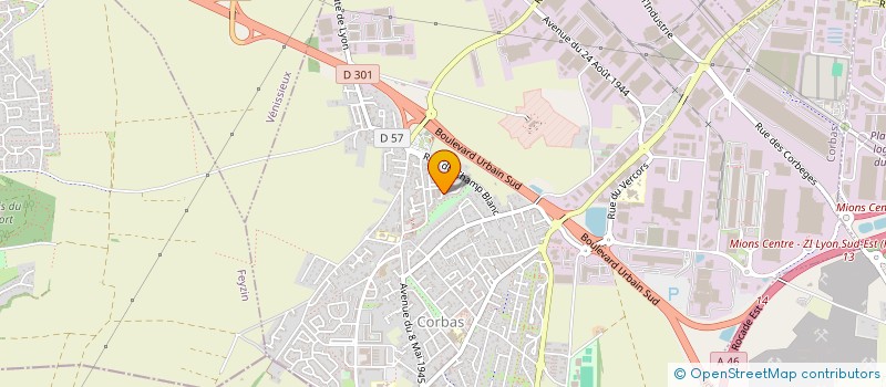 localisation de l'entreprise MISSION EVANGELIQUE DES ALPES FRANCAISES à CORBAS