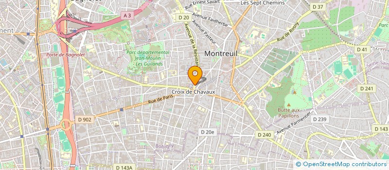 localisation de l'entreprise MISSION INTERCOM EMPLOI JEUNES 4-93 à MONTREUIL