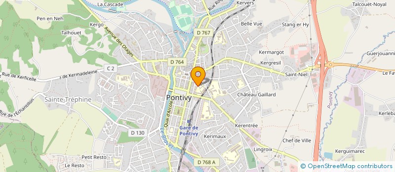 localisation de l'entreprise MISSION LOCALE DE CENTRE BRETAGNE à PONTIVY