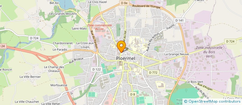 localisation de l'entreprise MISSION LOCALE POUR L'EMPLOI DES JEUNES DU PAYS DE PLOERMEL - COEUR DE BRETAGNE à PLOERMEL